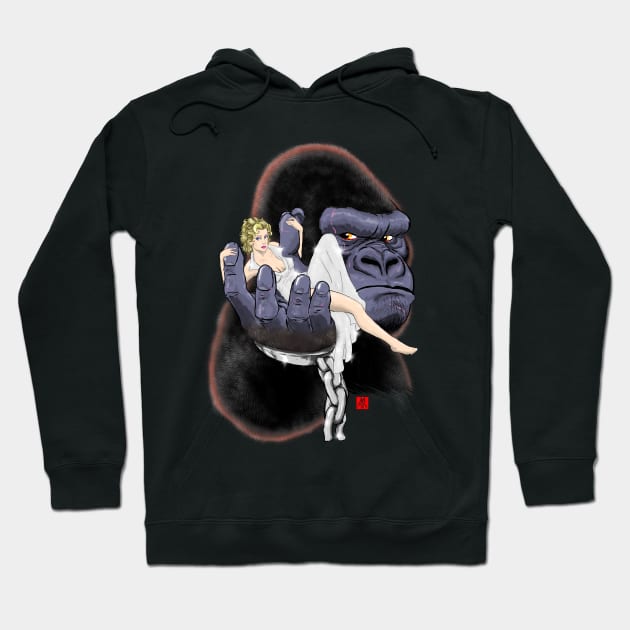 King Kong and Ann Darrow Hoodie by PickledGenius